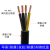 国标铜RVV234多芯信号线护套电源线控制电缆线 RVV 4芯0.5平 黑色 一米