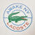LACOSTE 法国鳄鱼 情侣装卫衣 AWAKE NY Badge 联名款 圆领拼色套头衫 White / Bordeaux XS