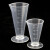 海斯迪克 PP三角量杯刻度塑料量杯透明杯容量杯 25ml HKCL-759