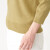 无印良品 MUJI 女式 法国亚麻 V领针织衫 BAC70A0S 暗黄色 M
