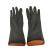 联利牌 双色耐酸碱 工业橡胶防油防化双层胶皮手套 黑色 55cm 长袖 1双