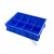 塑料零件盒子分格箱加厚收纳盒周转箱螺丝工具储物盒分隔箱 蓝加厚-B型8格箱