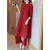 蕉京女儿结婚妈妈穿的时尚款衣服感套装洋气喜婆婆大码婚宴礼服 酒红色 均码(适合130-180斤)
