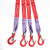 适用于扁平吊带起重吊带组合吊具 成套吊装带索具 模具吊装工具 3吨1.5米3叉