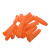 稳斯坦 WST530 一次性乳胶防滑手指套（100只）工业橡胶手指套 劳保手套 橘色27 中号