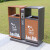 户外垃圾桶不锈钢分类果皮箱景区公园街道室外分类双桶垃圾箱 豪华广州桶