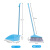 卫洋WYS-613 扫把簸箕套装 工厂车间地面清洁工具塑料扫帚畚箕组合两件套 蓝色