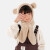 VVC帽子熊抱围巾儿童一体小熊帽子秋冬可爱护耳朵围脖加厚保暖套头帽