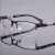 定制适用于电焊眼镜焊工专用眼镜男防蓝光辐射半框平光镜 宝石蓝色无度数眼镜防蓝光+ 镜