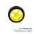 小车 65mm橡胶轮胎 适用TT电机车轮 带内胆DIY轮子机 标准款(黄色)1个