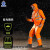 安大叔D763/C890反光雨衣裤套装3M视觉丽材料髙警示PVC防水涂层布 荧光橙 S