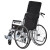 揽康 手推老人轮椅带坐便轻便折叠全钢管加固老年手动轮椅车 【机械全躺】皮革坐垫  实心轮