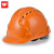 9F 工地安全帽 透气工程建筑施工印字ABS头盔 橙色