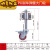 铁艺大门弹簧轮减震轮3寸4寸5寸弹簧脚轮万向轮地不平伸缩6公分 4寸侧装弹簧刹车轮
