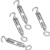 304不锈钢花篮螺丝 链条拉紧器 紧绳器 钢丝绳收紧器 调节钢索绳揽 M5（OC款）5个2F包 M6OC款5个/包