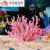 仿真珊瑚鱼缸造景装饰树枝黑色红色水族箱水底布景摆件海底世界 粉色带固定底座