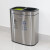 迪恩斯（DEANS）不锈钢垃圾桶分类垃圾桶双桶无盖直投干湿分离办公室厨房客厅商用20升 