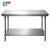 柏钢 201不锈钢工作台双层置物架操作台定制商用打荷台桌子包装台120*50*80cm