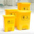 慎固 加厚垃圾桶小区实验室废物回收箱结实耐用污物桶 黄色100L垃圾桶【大轮】
