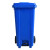 简厚 厨余分类垃圾桶大号厨房户外商用医疗干湿分离蓝色灰色绿色加厚全国标准分类塑料垃圾桶 蓝色脚踏款240L