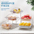 叙年（XUNIAN）自助餐展示架 创意三层点心架 多层托盘蛋糕架 仿陶瓷水果盘摆台 三层配PC透明盘6.5cm