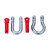 筑华工品 美式弓形起重直型卸扣 U型吊环 D型马蹄卡扣 1（8.5T）弓型
