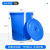 ONEVAN大号圆形垃圾桶户外环卫工业大容量家商用厨房加厚带盖塑料收纳桶 50升蓝色有盖送袋子