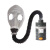 普达 自吸过滤式防毒面具 MJ-4001呼吸防护全面罩 面具+0.5米管子+P-B-3过滤罐