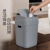鲁识垃圾桶带盖办公室家用卫生间厕所厨房分类塑料摇盖大垃圾桶10L天空蓝