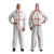 3M 4565白色带帽红色胶条连体防护服XXL 1件 防尘液态化学品喷洒 实验室工业清洁作业
