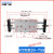 定制双轴双杆可调行程小型气动滑台气缸STMB10/16/20/25*50X75X10 STMB20*75S 乳白色