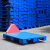 NANBANQIU南半球 叉车仓库货架垫板货物地台托板地垫地堆 平板九脚塑料托盘1000*800*135 自重7.5kg 蓝色