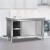 幸蕴 不锈钢工作台操作台面桌子带拉门商用专用烘焙台储物台加厚150*60*80cm双通