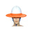 宽选工品  遮阳帽户外工地防晒遮阳安全帽 橙色 1件