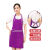 工作服围裙定制印绣logo美容院美甲师韩版时尚母婴餐厅服务员围腰 女绣花款紫色