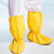 防化鞋套防硫酸耐酸碱化学品 防滑防水PVC靴套危化品车间液体防护 黄色(1双) 均码