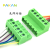 PAKAN 免焊式 对接式接线端子 KF2EDG 5.08 间距5.08MM 对插式 10P 插头+插座 (1套)