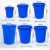 琴奋加厚塑料水桶蓝色50L 工业储水圆桶大桶化工胶桶厨房大号垃圾桶 不带盖