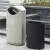 迪恩斯（DEANS）户外不锈钢垃圾桶大号小区公园室外果皮箱商用垃圾箱 D-14黑白组合款