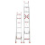 幕山络伸缩梯单面工程铝梯单侧升降关节梯铝梯子升缩铝合金抽拉梯阁楼梯 3mm厚高11米