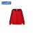 苏识 YFB-0113 绒衫卫衣加厚工作服保暖长袖 XL 灰色红领