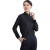 中神盾Z-506  男女装新款衬衫竹纤维纯色长袖商务工装职业方领衬衫定制职业装（41码）4XL  （1-9套） 黑色