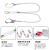 JNSNJ安全绳高空作业绳电工保险绳 缓冲绳防坠落绳索可定制 双大钩缓冲绳
