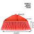 塑料扫把头扫帚硬毛开绒扫把替换头螺纹加厚加宽冰丝开绒软笤帚头 硬毛5排开绒【锦荣扫】扫把头无杆