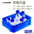 ASONE药瓶托盘388*283*125mmPP隔板塑料整理盒试剂瓶收纳盒方盘 蓝色 外：388×283×125mm