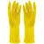 海斯迪克 HKW-93 胶皮牛筋乳胶手套 工业劳保手套 洗碗手套32cm M（50双）
