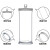 KAIJI LIFE SCIENCES 实验室标本展示瓶高硼硅密封玻璃样品瓶磨砂口加厚广口瓶 1个 60*180mm(约410ml）