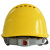 海斯迪克 HK-763 安全认证绝缘安全帽ABS 可印字 工程施工 工业建筑防砸抗冲击保护头盔 v型黄色透气
