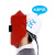 电焊面罩红钢纸焊帽子焊工防护安全头戴式焊接氩弧焊防火星防高温 嘉博森 红帽可视窗不翻盖(自带9号镜片+1片)