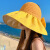 巴斯星人夏季针织空顶遮阳帽女简约蝴蝶结渔夫帽可定制粉色  可调节